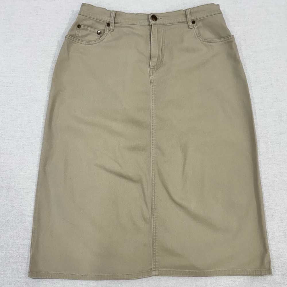 Bend Over Khaki Midi Maxi Skirt Womens Size 12